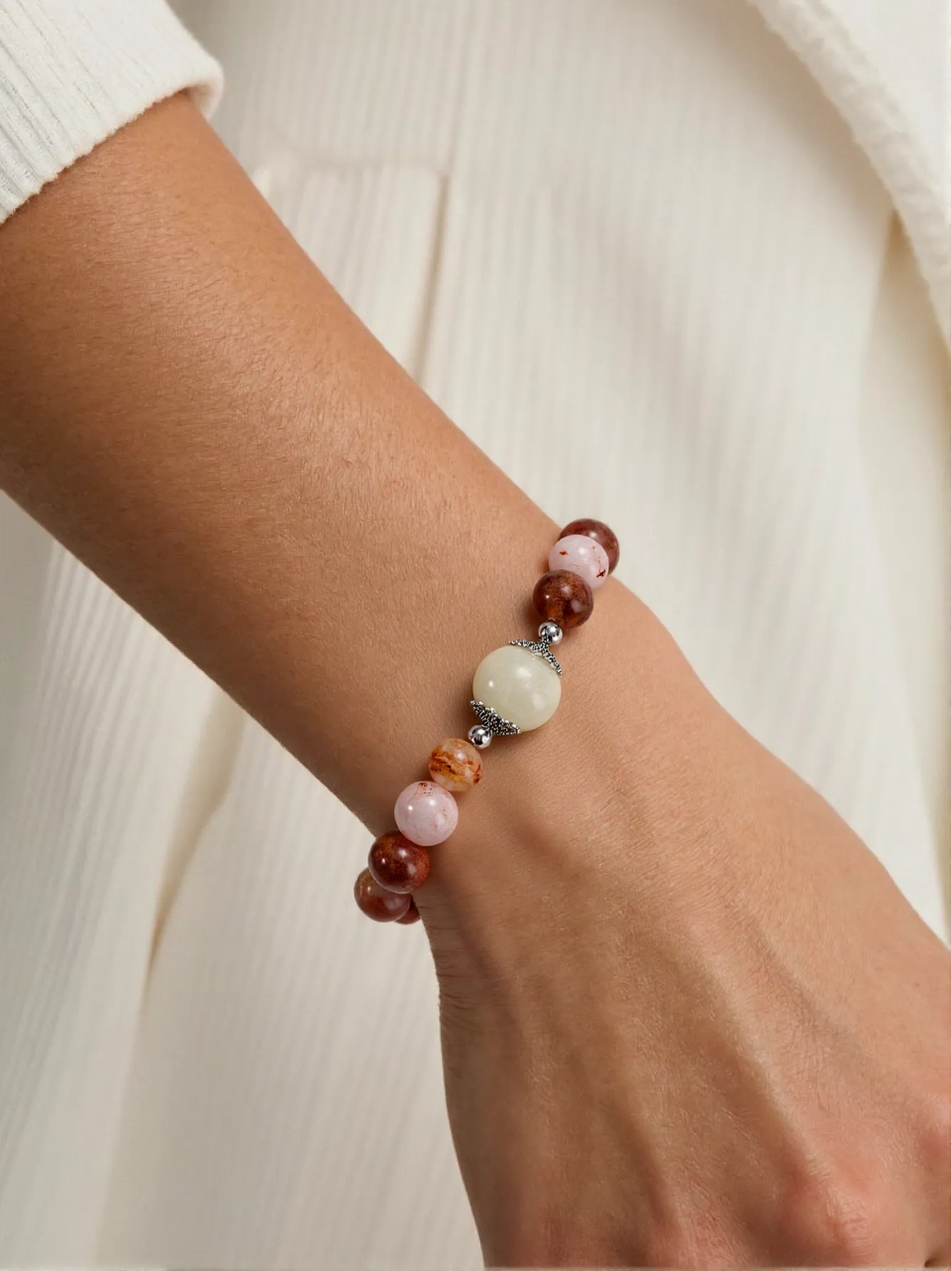 Meet Beauty Citrine & Red Agarwood Crystal Bracelet