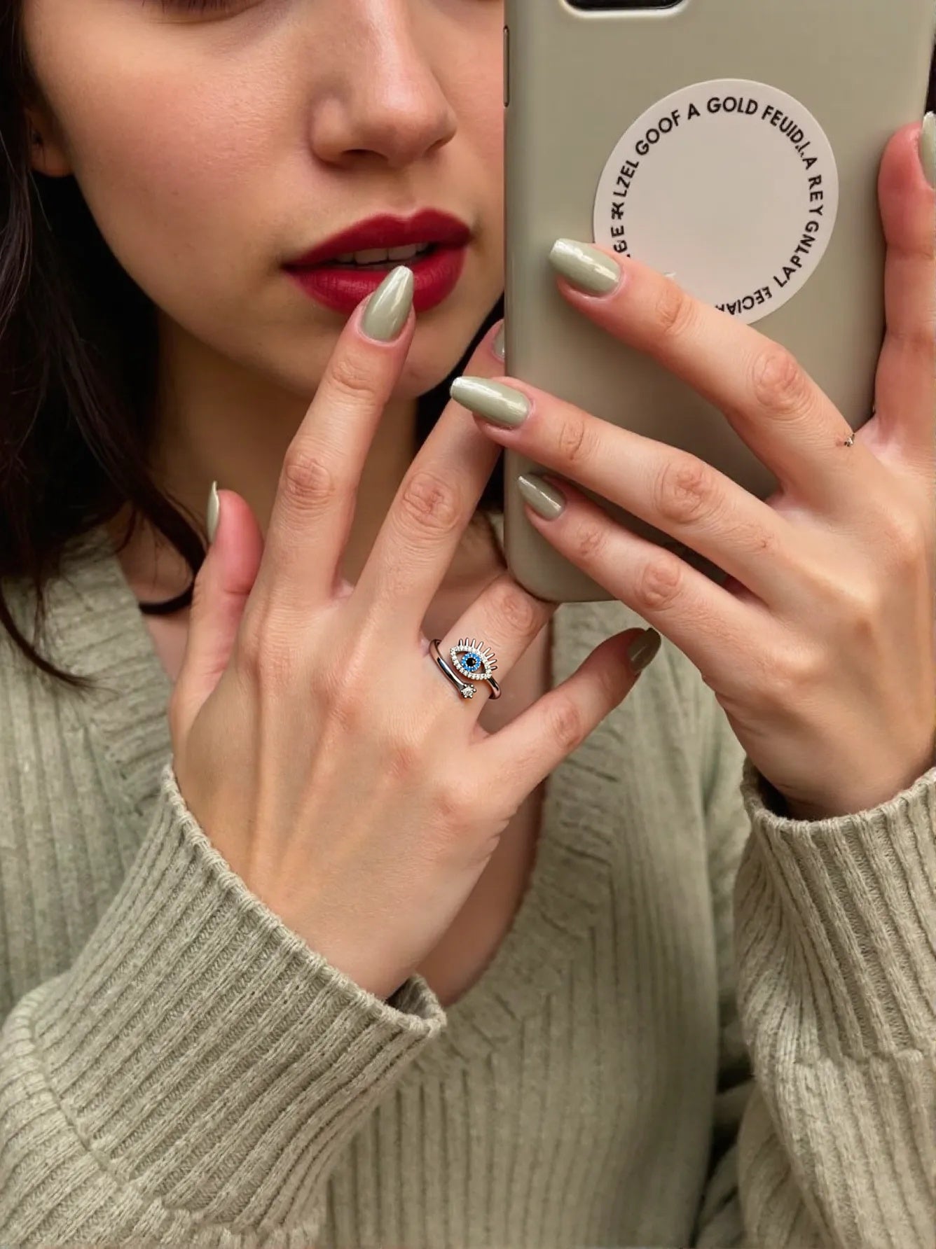 Silver Gaze Against Evil – Evil Eye Ring