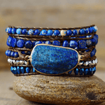 Woven Deep Blue – Hand-Woven Lapis Lazuli Bracelet
