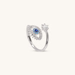 Silver Gaze Against Evil – Evil Eye Ring