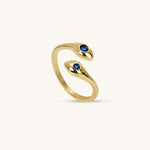 Snake Eye Gilded – Zircon 18K Gold-plated Copper Snake Eye Ring