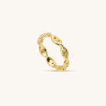 Silver Gold-plated Loop Rhyme Ring