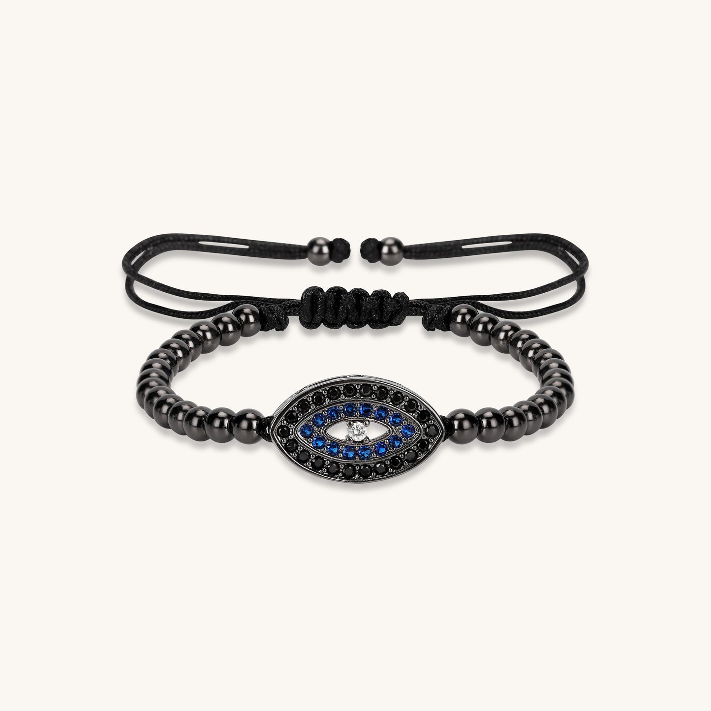 Interwoven Chain Light Evil Eye Bracelet