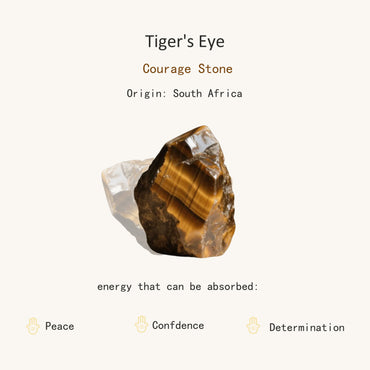 Tiger Amber & Clear Heart – Tiger's Eye Necklace