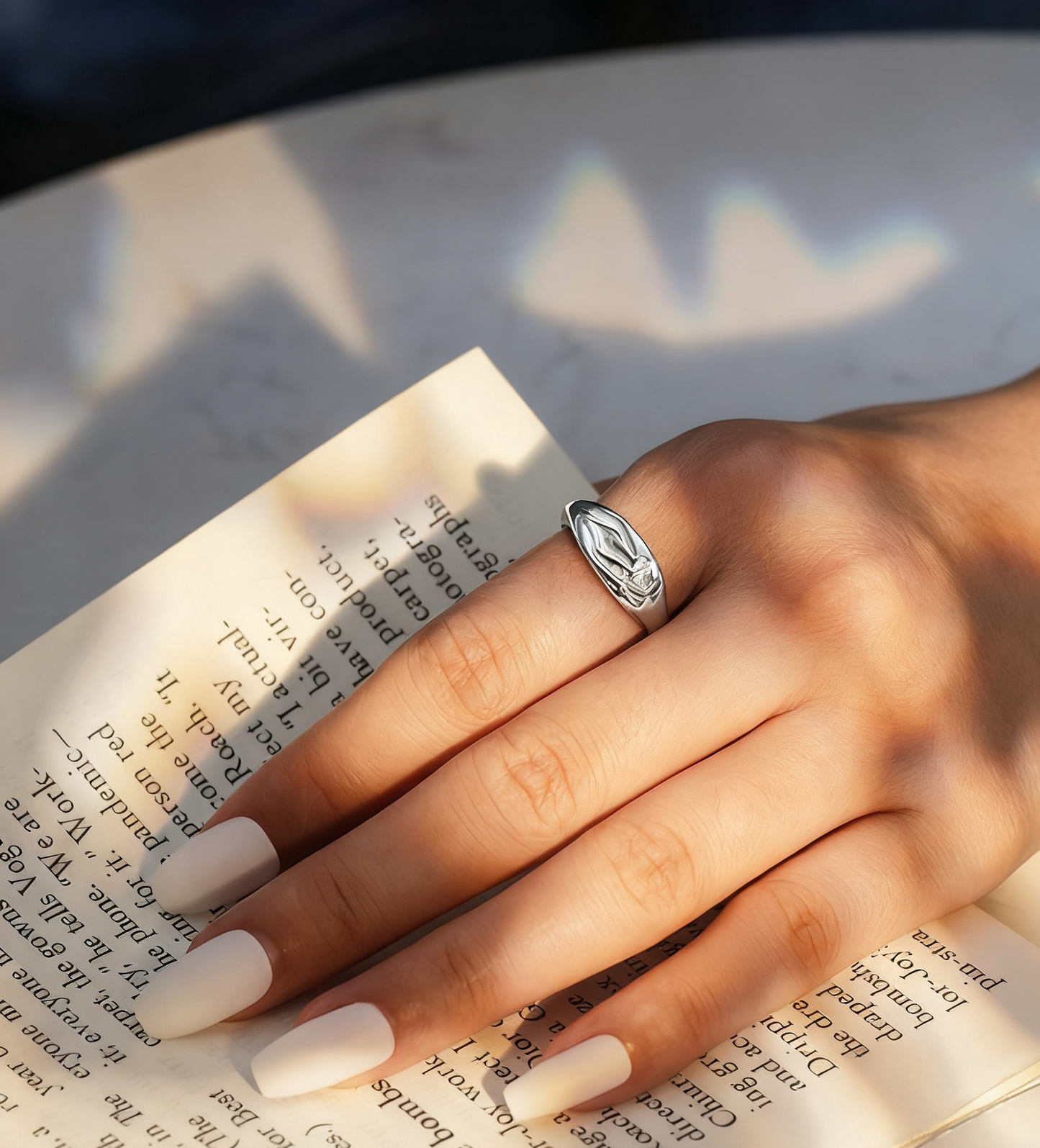 Silver Dew Blessing Ring