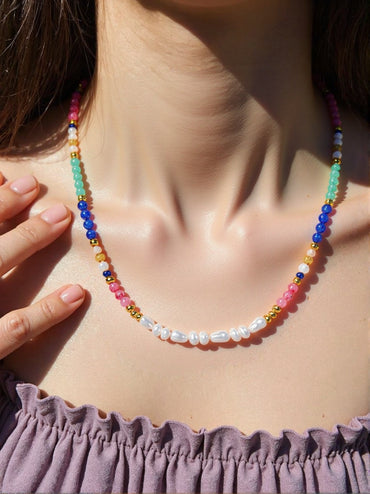 Pearl Color & Tourmaline Light – Pearl & Tourmaline Necklace