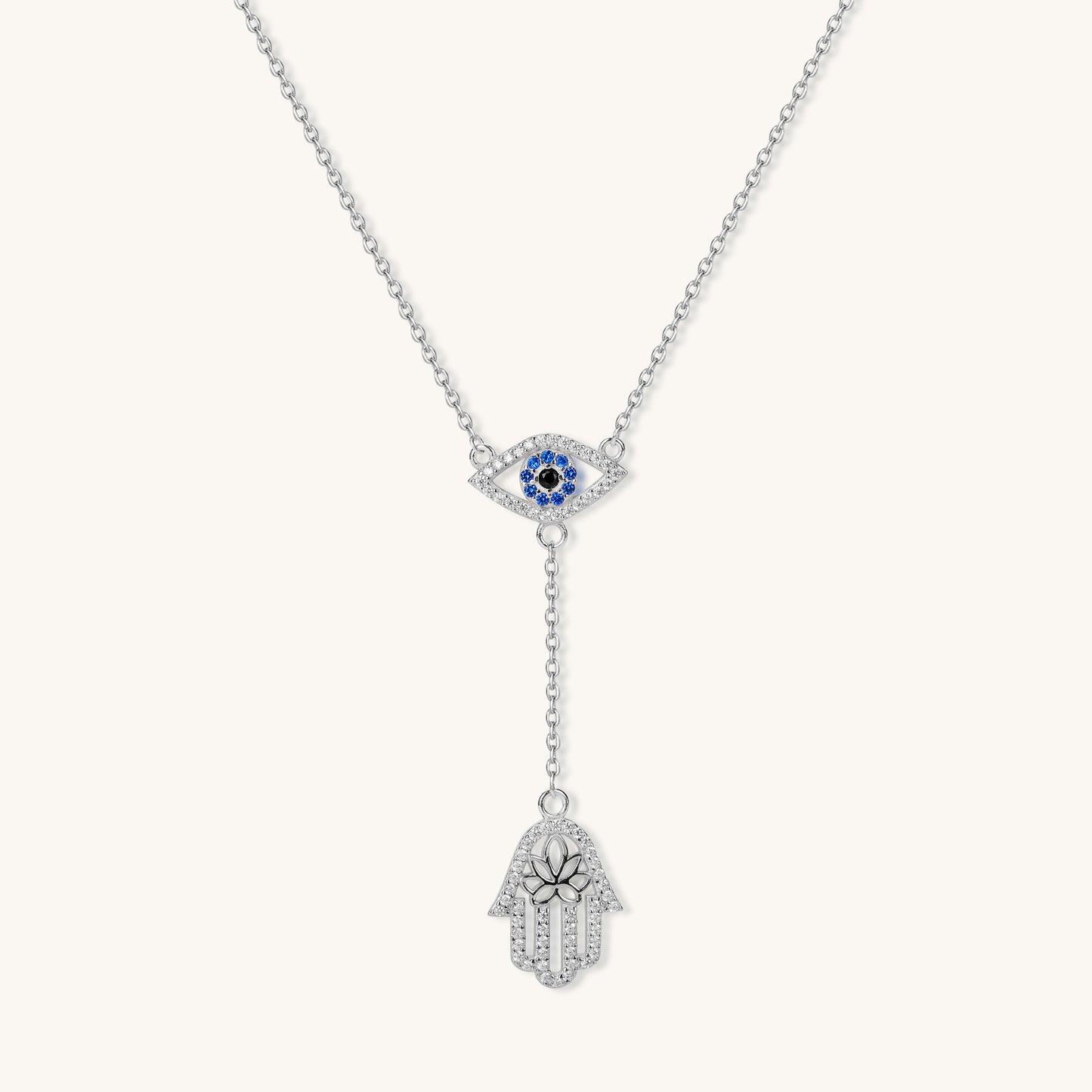 Silver Rhyme & Spirit Guard – Evil Eye Necklace