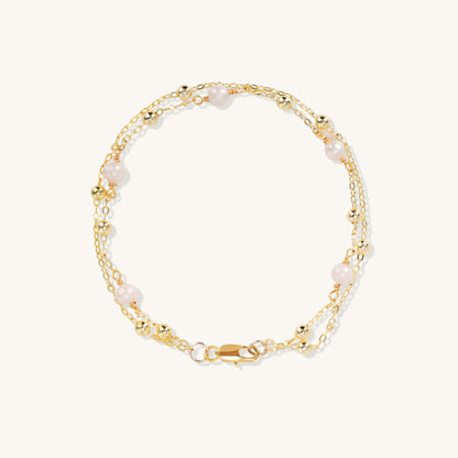 Double Chains Bearing Light – Double Evoke Pearl Chain Bracelet