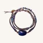 Woven Deep Blue – Hand-Woven Lapis Lazuli Bracelet