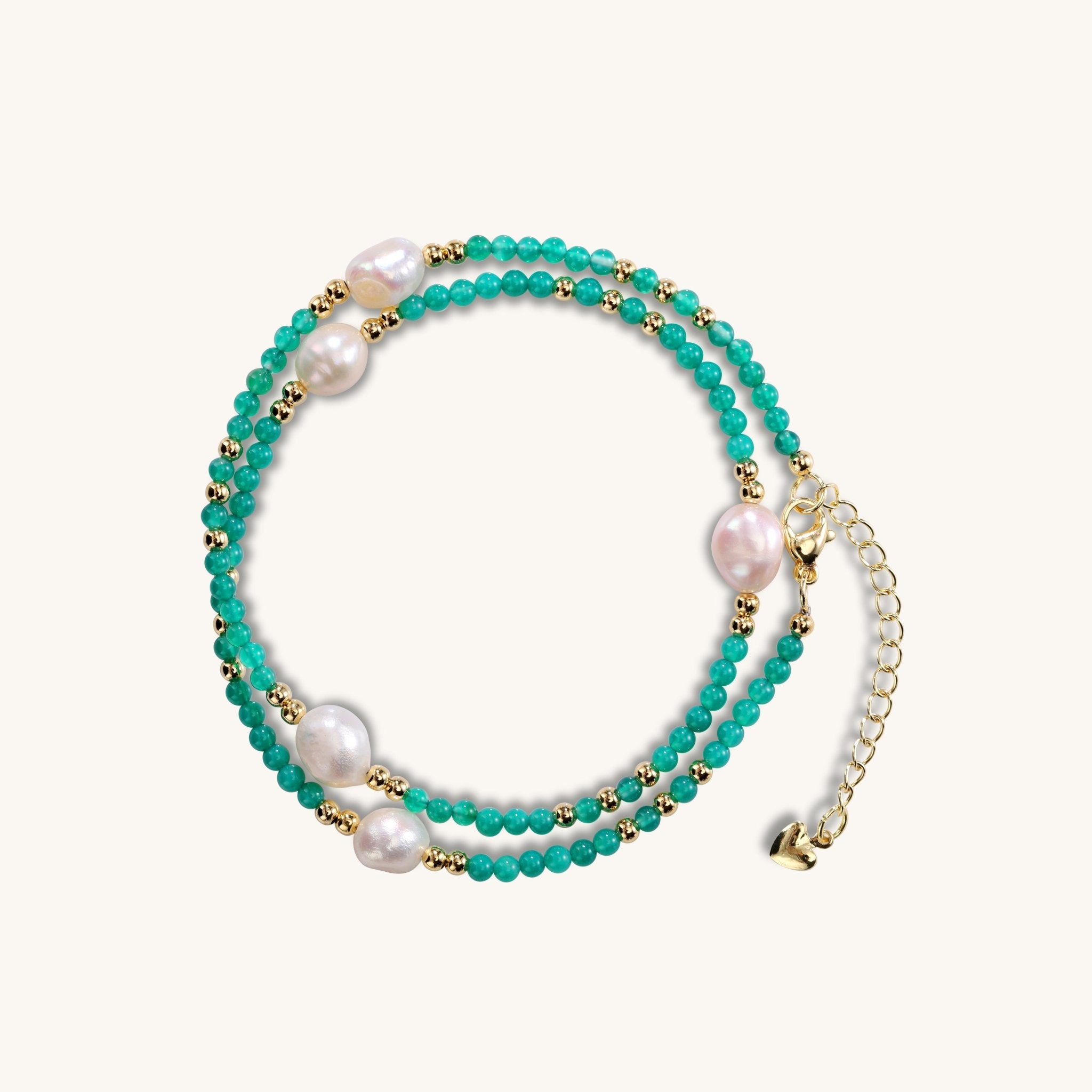 Azure Agate & Pearl Joyful Calm Bracelet - Muditalume.online store