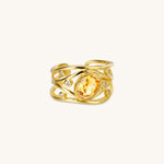 Citrine Silver Radiance Ring - Muditalume.online store