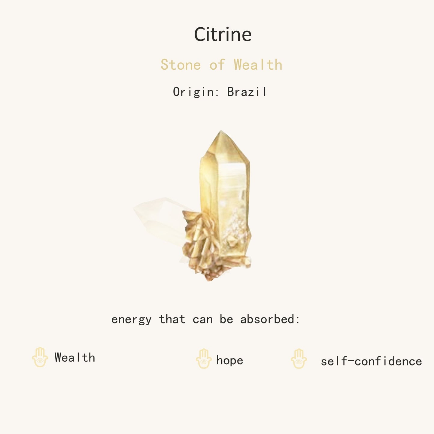 Courage Glow - Citrine Braided Charm Bracelet - Muditalume.online store