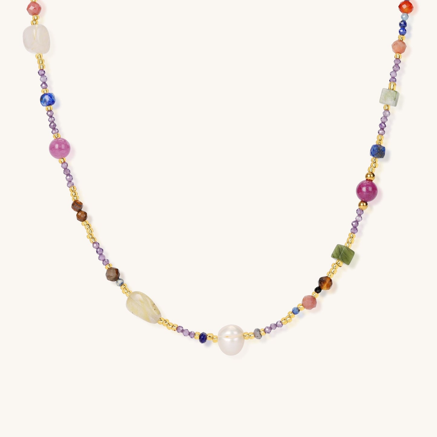 Crystal Guard Multi - Gem Necklace - Muditalume.online store