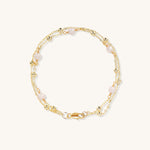 Double Chains Bearing Light – Double Evoke Pearl Chain Bracelet - Muditalume.online store