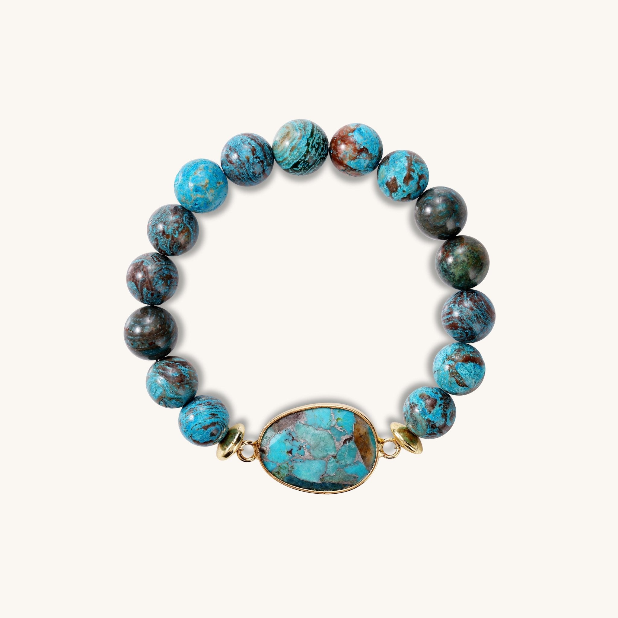 Golden Threads of Heavenly Grace – Golden Thread Turquoise Bracelet - Muditalume.online store