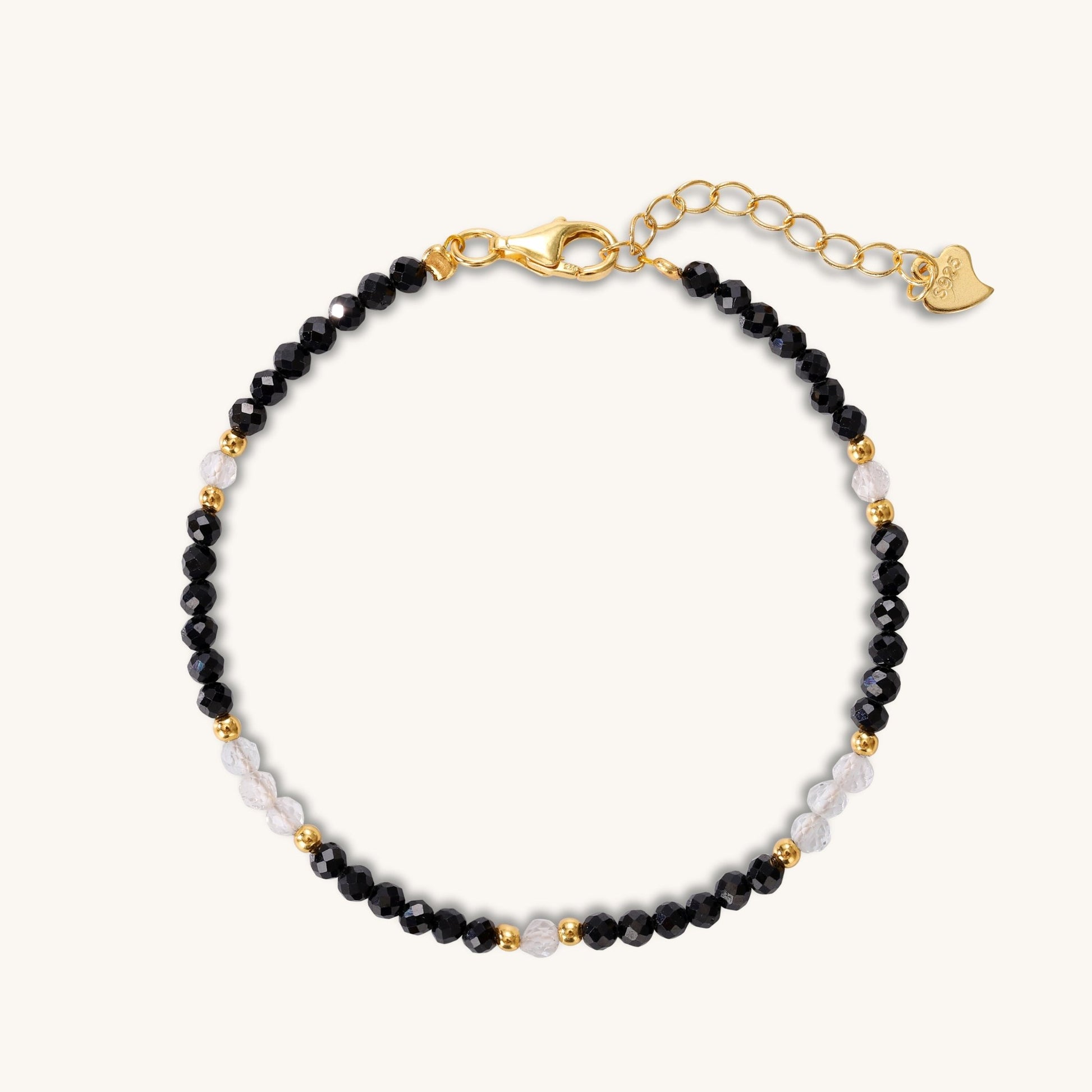 Intuitive Guide - Black Crystal & Topaz Bracelet - Muditalume.online store