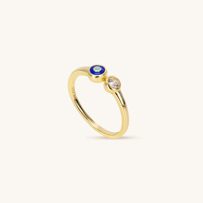 Silver - protected Evil Pupil – Evil Eye Silver Ring - Muditalume.online store