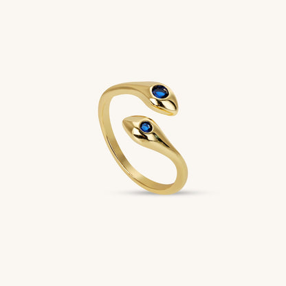 Snake Eye Gilded – Zircon 18K Gold - plated Copper Snake Eye Ring - Muditalume.online store