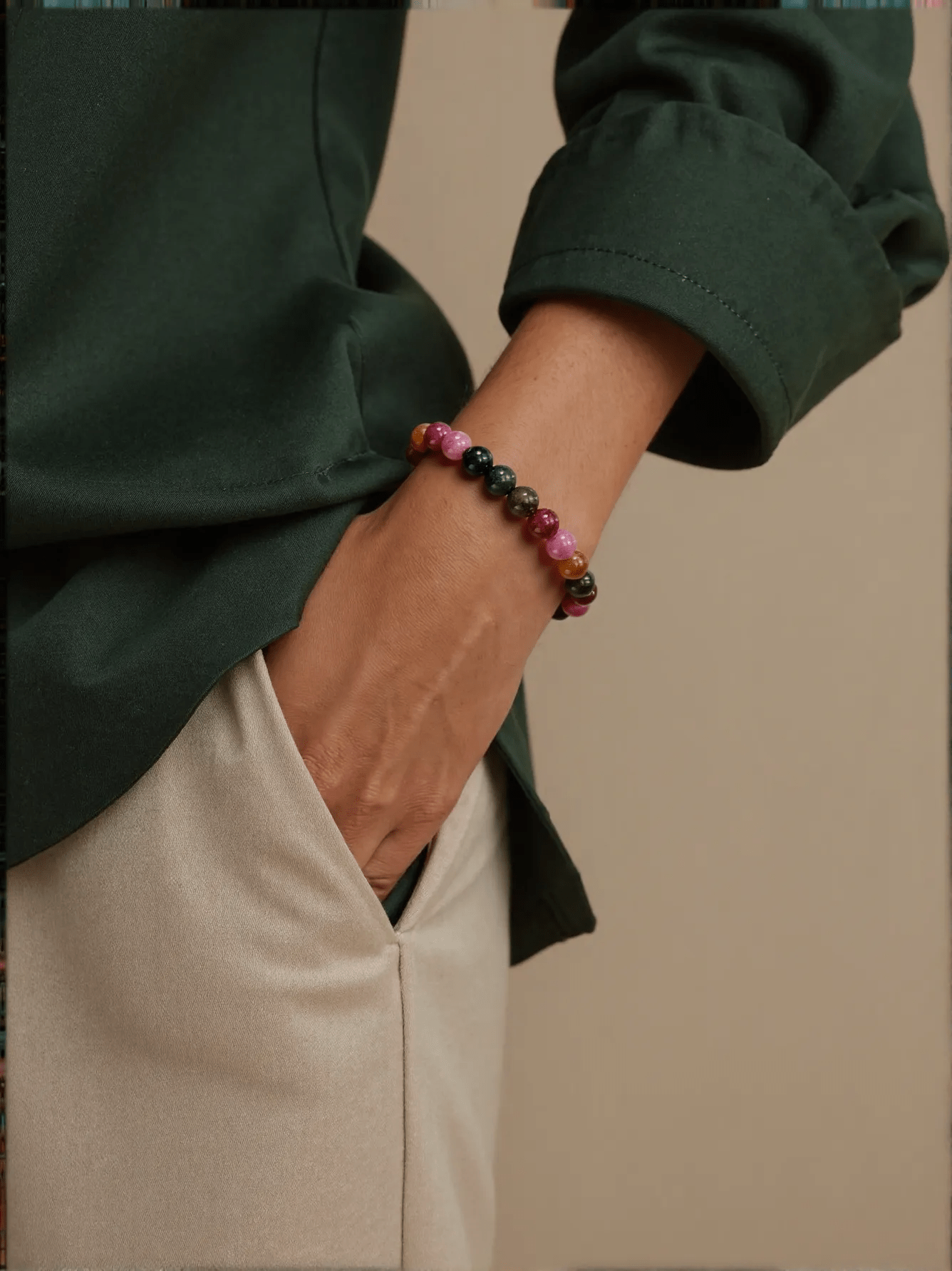 Vibrant Heart Pure Tourmaline Bracelet - Muditalume.online store