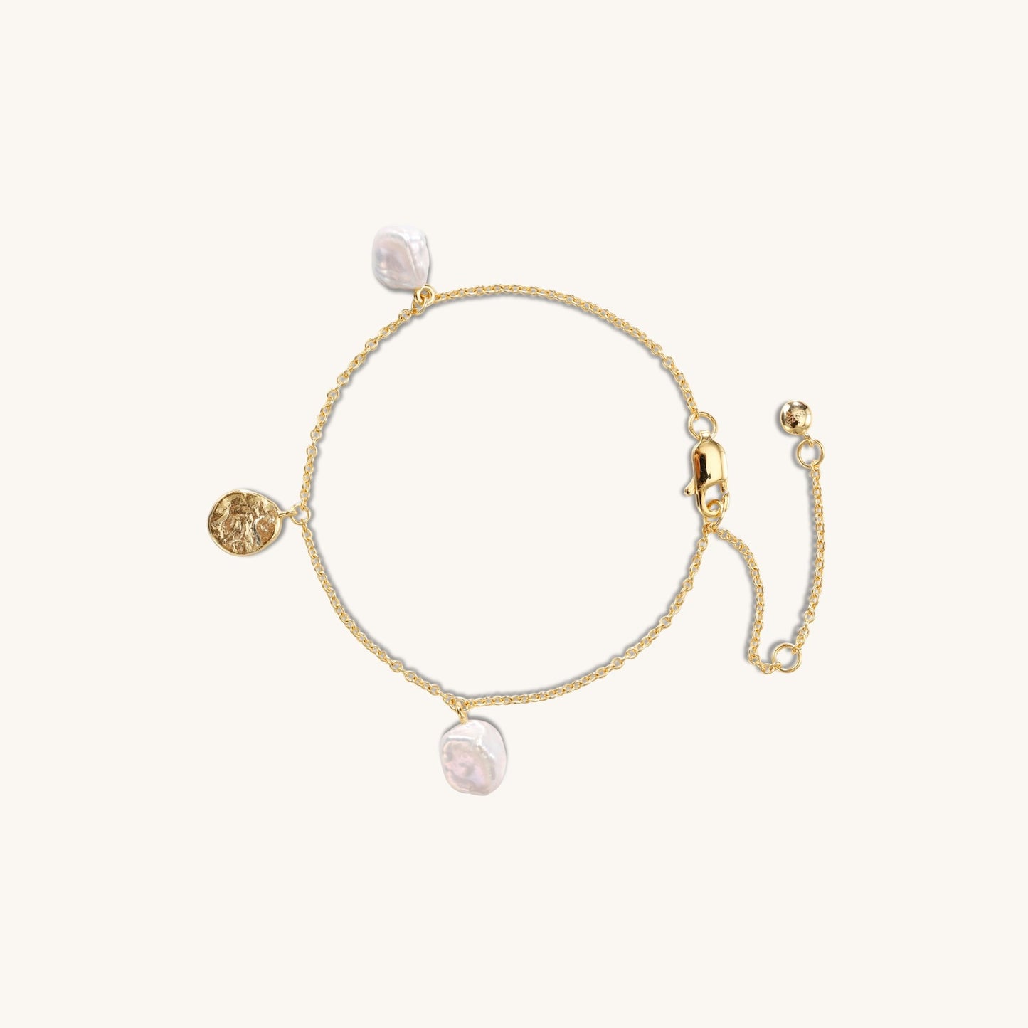 Vitality Glow - Pearl & Gold - Plated Bracelet - Muditalume.online store