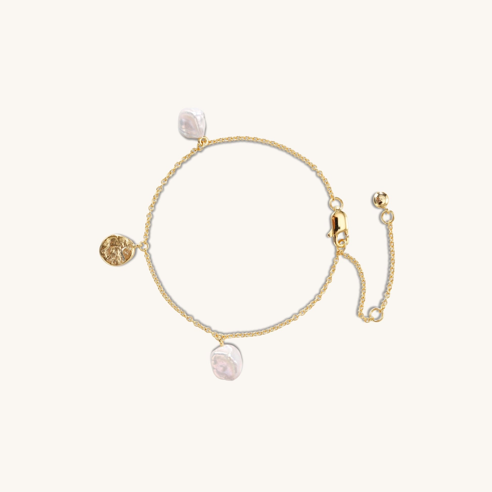 Vitality Glow - Pearl & Gold - Plated Bracelet - Muditalume.online store