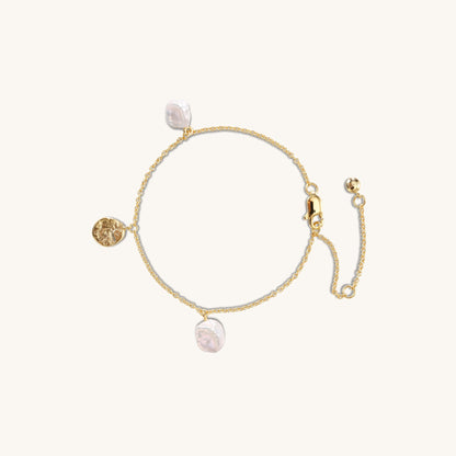 Vitality Glow - Pearl & Gold - Plated Bracelet - Muditalume.online store