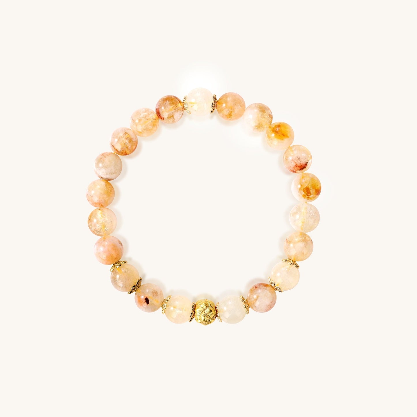 Warm Sun Smooth Flow - Yellow Crystal Good Fortune Bracelet - Muditalume.online store